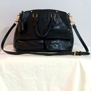 AUTHENTIC DOONEY & BOURKE BLK LEATHER SATCHEL HANDBAG TOTE